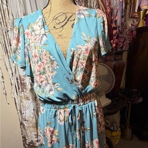 Trixxi Blue Floral Dress